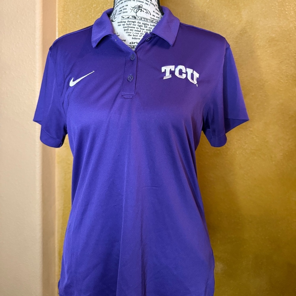 Nike TCU Purple Polo